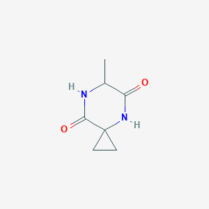 molecular formula C7H10N2O2 B14788629 6-Methyl-4,7-diazaspiro[2.5]octane-5,8-dione 