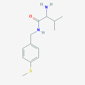 molecular formula C13H20N2OS B14788706 2-amino-3-methyl-N-[(4-methylsulfanylphenyl)methyl]butanamide 