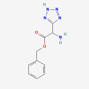 molecular formula C10H11N5O2 B14788785 benzyl 2-amino-2-(2H-tetrazol-5-yl)acetate 