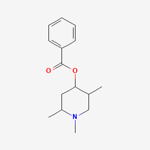 molecular formula C15H21NO2 B14788938 1,2,5-Trimethylpiperidin-4-YL benzoate 