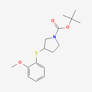 molecular formula C16H23NO3S B14788944 Tert-butyl 3-(2-methoxyphenyl)sulfanylpyrrolidine-1-carboxylate 