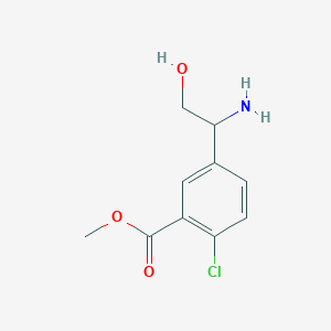 molecular formula C10H12ClNO3 B14788958 methyl 5-[(1S)-1-amino-2-hydroxyethyl]-2-chlorobenzoate 