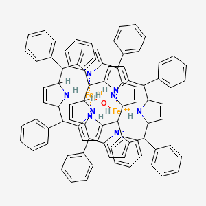 molecular formula C88H78Fe2N8O B14788998 Iron(III) meso-tetraphenylporphine-^m-oxo dimer 