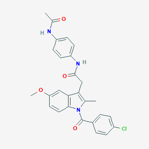 molecular formula C27H24ClN3O4 B014789 N-(4-Acetamidophenyl)indomethacin Amide CAS No. 261766-23-8
