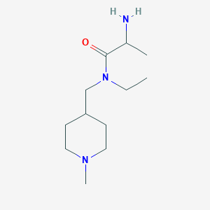 molecular formula C12H25N3O B14789077 2-amino-N-ethyl-N-[(1-methylpiperidin-4-yl)methyl]propanamide 