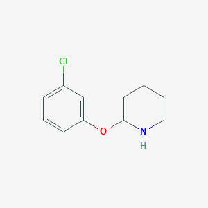 molecular formula C11H14ClNO B14789100 2-(3-Chlorophenoxy)piperidine 