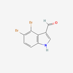 molecular formula C9H5Br2NO B14789118 4,5-Dibromo-1H-indole-3-carbaldehyde 
