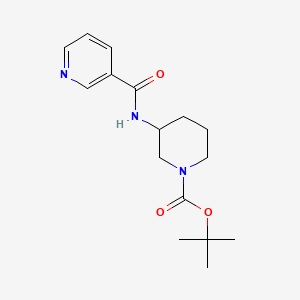 molecular formula C16H23N3O3 B14789145 Tert-butyl 3-(pyridine-3-carbonylamino)piperidine-1-carboxylate 