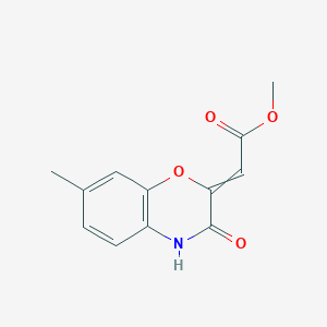 molecular formula C12H11NO4 B14789242 Methyl 2-(7-methyl-3-oxo-3,4-dihydro-2H-benzo[b][1,4]oxazin-2-ylidene)acetate 