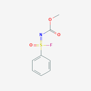molecular formula C8H8FNO3S B14789410 methyl N-[fluoro(oxo)phenyl-lambda6-sulfanylidene]carbamate 