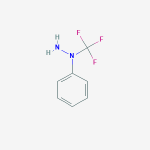 molecular formula C7H7F3N2 B14789477 1-Phenyl-1-(trifluoromethyl)hydrazine 