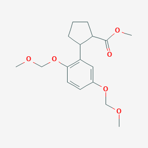 molecular formula C17H24O6 B14789496 Methyl 2-[2,5-bis(methoxymethoxy)phenyl]cyclopentane-1-carboxylate 