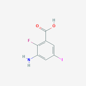 molecular formula C7H5FINO2 B14789509 3-Amino-2-fluoro-5-iodobenzoic acid 