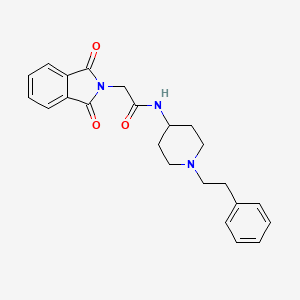 molecular formula C23H25N3O3 B14789523 2H-Isoindole-2-acetamide, 1,3-dihydro-1,3-dioxo-N-[1-(2-phenylethyl)-4-piperidinyl]- 