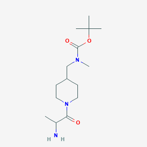 molecular formula C15H29N3O3 B14789549 tert-butyl N-[[1-(2-aminopropanoyl)piperidin-4-yl]methyl]-N-methylcarbamate 