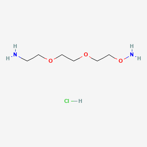 molecular formula C6H17ClN2O3 B14789558 O-[2-[2-(2-aminoethoxy)ethoxy]ethyl]hydroxylamine;hydrochloride 