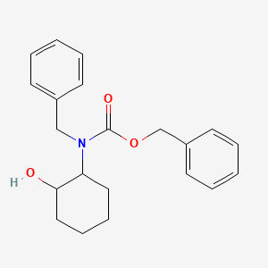 molecular formula C21H25NO3 B14789597 Carbamic acid, (2-hydroxycyclohexyl)(phenylmethyl)-, phenylmethyl ester CAS No. 906802-33-3