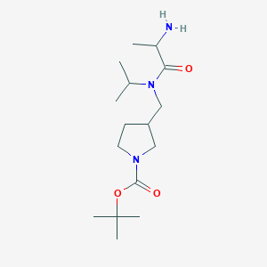 molecular formula C16H31N3O3 B14789626 Tert-butyl 3-[[2-aminopropanoyl(propan-2-yl)amino]methyl]pyrrolidine-1-carboxylate 