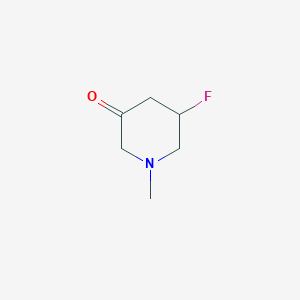 molecular formula C6H10FNO B14789662 5-Fluoro-1-methylpiperidin-3-one 