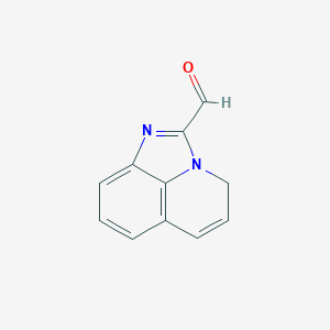 molecular formula C11H8N2O B147897 4h-Imidazo[4,5,1-ij]quinoline-2-carbaldehyde CAS No. 136383-93-2