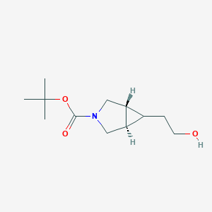 molecular formula C12H21NO3 B14789836 tert-butyl (1R,5R)-6-(2-hydroxyethyl)-3-azabicyclo[3.1.0]hexane-3-carboxylate 