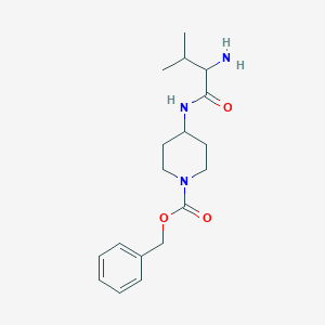 molecular formula C18H27N3O3 B14789884 Benzyl 4-[(2-amino-3-methylbutanoyl)amino]piperidine-1-carboxylate 