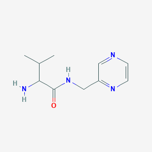molecular formula C10H16N4O B14789957 2-amino-3-methyl-N-(pyrazin-2-ylmethyl)butanamide 