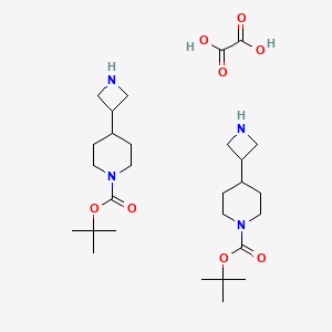 molecular formula C28H50N4O8 B14790083 tert-butyl 4-(azetidin-3-yl)piperidine-1-carboxylate;oxalic acid 
