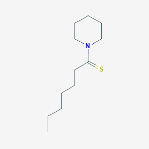 molecular formula C12H23NS B147901 1-Heptanethione, 1-(1-piperidinyl)- CAS No. 128781-34-0