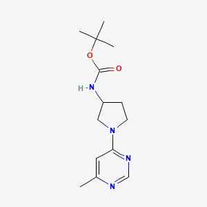 molecular formula C14H22N4O2 B14790206 tert-butyl N-[1-(6-methylpyrimidin-4-yl)pyrrolidin-3-yl]carbamate 