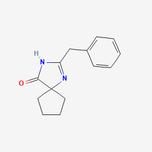 molecular formula C14H16N2O B14790212 2-Benzyl-1,3-diazaspiro[4.4]non-2-en-4-one 
