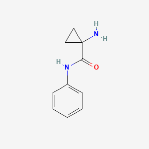 molecular formula C10H12N2O B14790339 Cyclopropanecarboxamide, 1-amino-N-phenyl- 