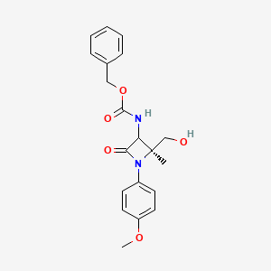 molecular formula C20H22N2O5 B14790358 benzyl N-[(2S)-2-(hydroxymethyl)-1-(4-methoxyphenyl)-2-methyl-4-oxoazetidin-3-yl]carbamate 