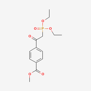 molecular formula C14H19O6P B14790359 Methyl 4-(2-(diethoxyphosphoryl)acetyl)benzoate 