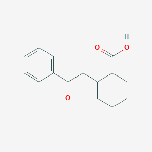 molecular formula C15H18O3 B14790379 2-Phenacylcyclohexane-1-carboxylic acid 