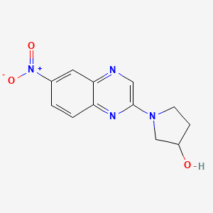 molecular formula C12H12N4O3 B14790432 1-(6-Nitroquinoxalin-2-yl)pyrrolidin-3-ol 