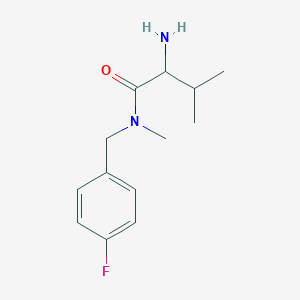 molecular formula C13H19FN2O B14790546 (S)-2-Amino-N-(4-fluorobenzyl)-N,3-dimethylbutanamide 