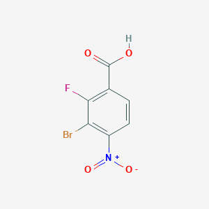 molecular formula C7H3BrFNO4 B14790597 3-Bromo-2-fluoro-4-nitrobenzoic acid 