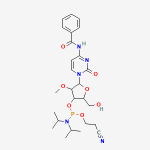 molecular formula C26H36N5O7P B14790610 N4-Benzoyl-5'-O-DMT-2'-O-(2-methoxyethyl)-5-methylcytidine 3'-CE phosphoramidite 