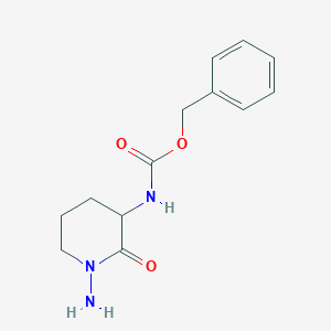 molecular formula C13H17N3O3 B14790633 benzyl N-(1-amino-2-oxopiperidin-3-yl)carbamate 