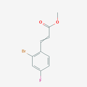 molecular formula C10H8BrFO2 B14790695 Methyl 3-(2-bromo-4-fluorophenyl)prop-2-enoate CAS No. 1246851-47-7