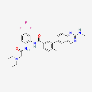 molecular formula C30H31F3N6O2 B14790754 N-{2-[(N,N-Diethylglycyl)amino]-5-(trifluoromethyl)phenyl}-4-methyl-3-[2-(methylamino)quinazolin-6-YL]benzamide 