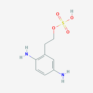 molecular formula C8H12N2O4S B14790772 2-(2,5-Diaminophenyl)ethyl hydrogen sulfate 
