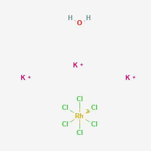 molecular formula Cl6H2K3ORh B14790855 Tripotassium;hexachlororhodium(3-);hydrate 