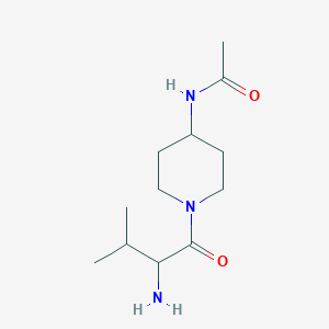 molecular formula C12H23N3O2 B14790893 N-[1-(2-amino-3-methylbutanoyl)piperidin-4-yl]acetamide 
