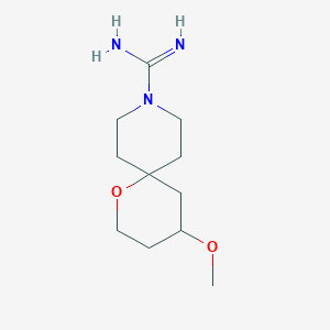 molecular formula C11H21N3O2 B1479093 4-Methoxy-1-oxa-9-azaspiro[5.5]undecane-9-carboximidamide CAS No. 2098032-84-7