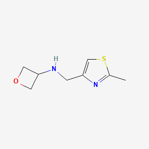 molecular formula C8H12N2OS B14791066 N-[(2-methyl-1,3-thiazol-4-yl)methyl]oxetan-3-amine 