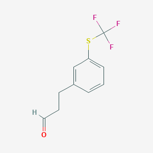 molecular formula C10H9F3OS B14791101 (3-(Trifluoromethylthio)phenyl)propanal 