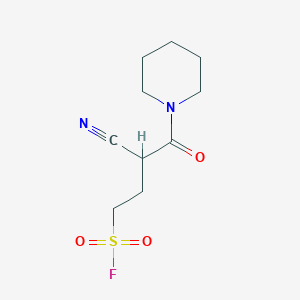 molecular formula C10H15FN2O3S B14791146 l fluoride, gamma-cyano-delta-oxo-1-Piperidinebutanesulfony 
