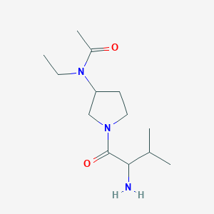 molecular formula C13H25N3O2 B14791219 N-[1-(2-amino-3-methylbutanoyl)pyrrolidin-3-yl]-N-ethylacetamide 